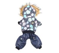 Veste de Chien - Manteau d'hiver Chaud avec Capuche Épais en Un Morceau pour Chiens de Petit à Moyen Format (XL)