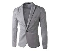 Veste de Costume Blazer Homme -Blazer Classique à Boutonnage boutonné pour Homme West Slim Fit Un Seul Bouton Luxe Rétro Vintage Smart Doudou Costume Officiel Grande Taille M-XXXL