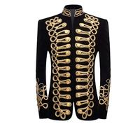 Veste de Costume brodée en Or pour Hommes Gold XXL