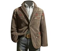 Veste de Costume Casual Veste en Velours côtelé pour Un Style Western décontracté, avec Une Coupe Classique et Un Confort Moderne