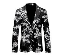 Veste de Costume décontractée à imprimé de Noël pour Homme Veste Hommes