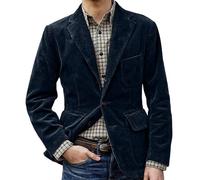 Veste de Costume en Velours Côtelé pour Homme Coupe Ajustée à Boutons-Pression Blouson Automne avec Multi-Poches Veste mi Saison Cowboy Chemise Uni Coupe Vent Cargo Surchemise Vintage Manteau