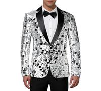 Veste De Costume Homme Veste Homme Costume Costumes Et Vestes Paillette Vert Disco Blazer Chic Elegant Rouge Déguisement Mexicain Japonaise Violet Noir Autrichienne Serpent 4XL Bleu Chine Paillettes