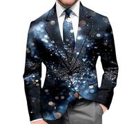 Veste de costume pour homme avec impression sportive Coupe droite Blazer Veste de loisirs Coupe droite Veste classique Smoking Costume d'Halloween blazer homme