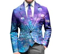 Veste de Costume pour Homme avec Impression Sportive Coupe Droite Blazer Veste de Loisirs Coupe Droite Veste Classique Smoking Costume d'halloween Blazer Homme