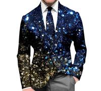 Veste de costume pour homme avec impression sportive Coupe droite Blazer Veste de loisirs Coupe droite Veste classique Smoking Costume d'Halloween blazer homme