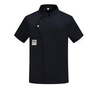 Veste de cuisine à manches longues pour homme - Trois boutons avec poches avant - Accessoire de cuisine pour barbecue, uniforme de cuisine, hôtel, uniforme de travail, restauration, respirant - Simple