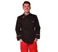 Veste de cuisine italienne italienne noire Italie Tricolore restaurant Pizzeria, Noir , L