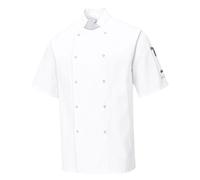 Veste de cuisine Portwest Cumbria manches courtes Blanc M