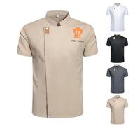 Veste de Cuisine pour Hommes et Femmes, Impression Personnalisée du Logo et du Nom de L'équipe, Cadeaux pour Chefs (Geige)