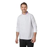 Veste de Cuisine Prestige Col Bleu Blanc Rouge France T60