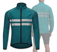 Veste de cyclisme d'été pour homme, résistante à l'eau, respirante, légère, à séchage rapide, manteau coupe-vent pour moto, protection solaire, coupe-vent réfléchissant pour VTT, vélo,Blue-EU L