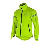Veste de cyclisme imperméable pour homme, avec capuche, coupe-vent, déperlante, manteau de pluie décontracté, jaune, XXL