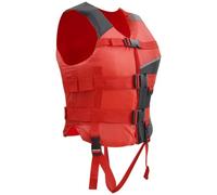 Veste de Flottaison Unisexe Veste de Natation en Tissu Oxford Léger avec Sangles Réglables pour Ski Nautique Kayak Natation Sports Nautiques(Red,XL)