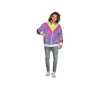Boland Veste d'entraînement années 80 – Costume adulte avec poches, style rétro – Rose/Violet/Vert L