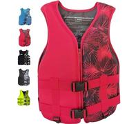Veste de kayak aquatique, gilet de natation haute flottabilité avec sangle de sécurité réglable pour bateau, pêche, surf et sports nautiques de plein air