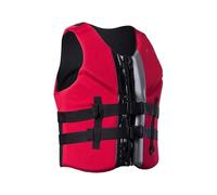 Veste de Kayak avec Fermeture Éclair et Ceinture Réglable, Veste de Kayak en Néoprène for Le Surf, la Plongée, la Longée en Apnée, Le Kayak et Les Sports Nautiques en Bateau(Red,XL)