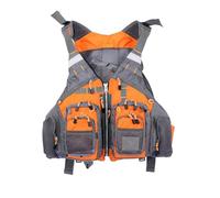 Veste de Kayak Dos en Maille Respirante Boucles Multi-Fixation avec Tissu néoprène pour Kayak Bateau Plongée Pêche Sports Nautiques Utilisation(Orange,with Foam)