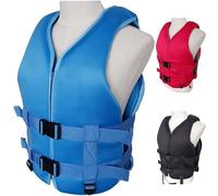 Veste de Kayak en Néoprène avec Sangles de Jambe, Veste de Kayak Réglable avec Poche Arrière for la Pêche, Le Bateau, Le Kayak, Les Sports Nautiques(Blue A,XS)