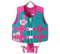 Veste de Kayak Enfant Unisexe Réglable Haute Flottabilité Portable Protection UV Néoprène pour Natation Plage Sécurité Aquatique(Pink,S (3-4 Ans))
