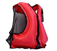 Veste de Kayak Gonflable pour Adultes, Gonflage en 3 Souffles avec Design Pliable et Ajustement Réglable pour Sports Nautiques Aventures Aquatiques(Red)