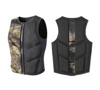 Veste de Kayak légère sans gonflage avec Ajustement Confortable en néoprène pour Truite Rivière Cours d'eau Pêche à la Mouche Utilisation(Camo,3XL)