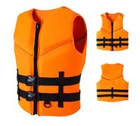 Veste de Kayak réglable Confort léger avec Tissu néoprène et Mousse EPE Haute densité pour Kayak Bateau Plongée Pêche Sports Nautiques Utilisation(Orange,M)