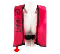 Veste de Kayak Unisexe Gonflable avec Système d’Inflation Manuelle et Buccale pour Sécurité en Eau Bateau Pêche Natation Surf(Red)
