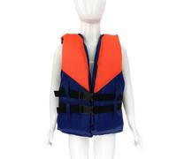 Veste de Kayak Unisexe Réglable Haute Flottabilité Portable Nylon Mousse EPE pour Kayak Surf Natation Sports Nautiques(Orange and Blue,S)