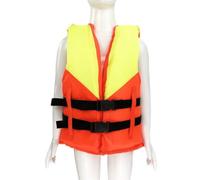 Veste de Kayak Unisexe Réglable Haute Flottabilité Portable Nylon Mousse EPE pour Kayak Surf Natation Sports Nautiques(Green and Orange,S)