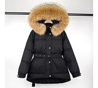 Veste de la Veste pour Femmes hivernaux de Canard du Couteau vers Le Bas des Femmes épaisses Parkas (Couleur: Noir, Taille: l Code)