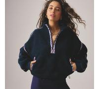 Veste de loisirs automne/hiver à demi-zip, imprimé floral en polaire douce avec cordon de serrage interne. Tenue confortable pour la salle de gym, l'aéroport L,M,S,XL,XSLettres,RayéPolyester