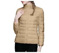 Veste de mi-saison élégante pour femme, veste matelassée de transition, doudoune chaude en coton, veste ample pour femme, manteau matelassé, vintage, col montant, veste tampon, parka d'hiver