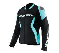 Veste de moto Cuir Femme Dainese RACING 5 Black/Water