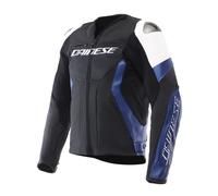 Veste de moto Cuir Homme Dainese Racing 5 White/Blue/Black