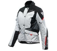 Veste de moto Dainese Tempest 3 D-Dry Lady - gris glacier/noir/rouge lave