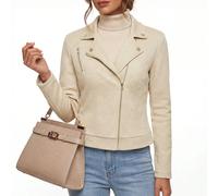 Veste de moto décontractée à fermeture éclair avec col châle en tissu texturé L,M,S,XL,XS,XXLTissu tricoté
