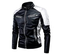 Veste de Moto Duohropke pour Homme - Veste de Pilote Bomber Imperméable et Coupe-Vent avec Protections - Scooter Biker Touring, Noir (01), 4XL