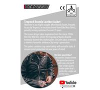 Veste De Moto En Cuir Brando Marlon Avec Armure CE Authentique