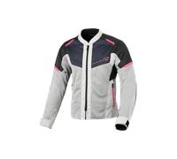 Macna Orcano 2.0 Veste textile de moto pour femmes, noir-gris-rose, taille S