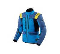 Revit Offtrack 3 H2O Veste textile moto imperméable, bleu/bleu, Taille L