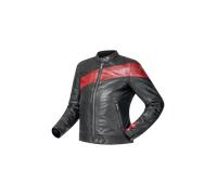 Richa Paige Veste en cuir moto pour femmes, noir-rouge, taille 38