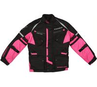 Veste De Moto Tex-Modeka Tourex II Pour Enfants Couleur: Noir/Rose Taille: 140
