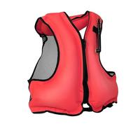 Veste de Natation Portable pour Adultes, Conception Gonflable avec Valve à 3 Souffles pour Planche à Pagaie Navigation Aventures Aquatiques(Red)