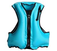 Veste de Natation Portable pour Adultes, Conception Gonflable avec Valve à 3 Souffles pour Planche à Pagaie Navigation Aventures Aquatiques(Blue)