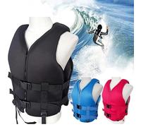 Veste de Natation pour Adulte Gilet de Flottaison Ajustable pour Pêche Surf Rafting Kajak Sports Nautiques Sécurité en Milieu Aquatique(Black,XXL)