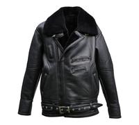 Veste de Peau de Mouton - Vandamm Veste Homme Blouson Veste en Cuir Veste Bomber