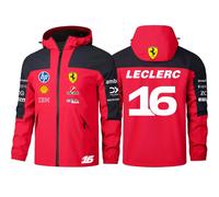 Veste de pilote de Formule 1 Ferrari 2026, numéro 16 Leclerc, numéro 44 Hamilton, même veste avec numéro, veste fine pour les saisons printemps et automne, coupe-vent REDJ44