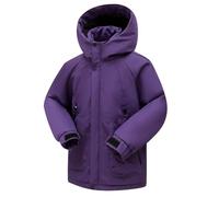 Veste de pluie chaude pour enfant - Veste d'hiver avec capuche - Veste demi-saison imperméable - Veste softshell avec fermeture éclair - Veste d'extérieur respirante en polaire confortable - Pour