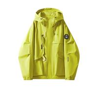 Veste De Pluie De Golf pour Homme Imperméable Respirante Veste D'extérieur avec Capuche Coupe-Vent Blouson Bomber Unie avec Poches Manches Longues Blouson De Sport Coupe-Vent